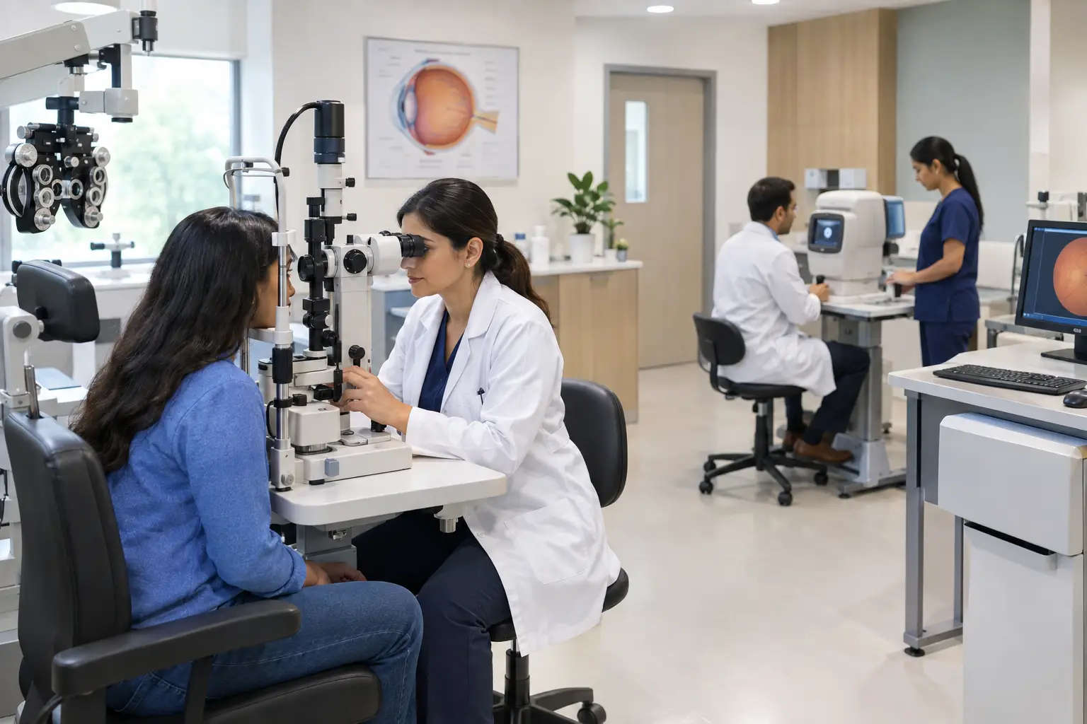Modern Ophthalmology Clinic Examination Room.webp